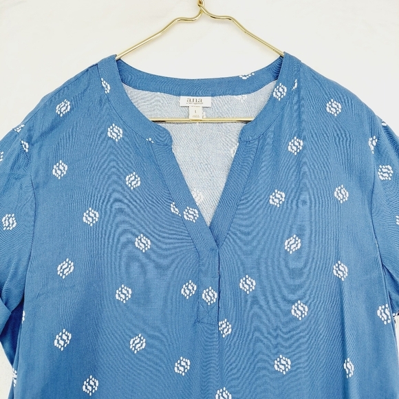 NEW a.n.a. A New Approach Boho Peasant Coastal Popover Blouse P3258 - Picture 2 of 8